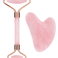 Rouleau de Quartz Rose Double Extrémité et Gua Sha en Quartz naturel CalielWoman™